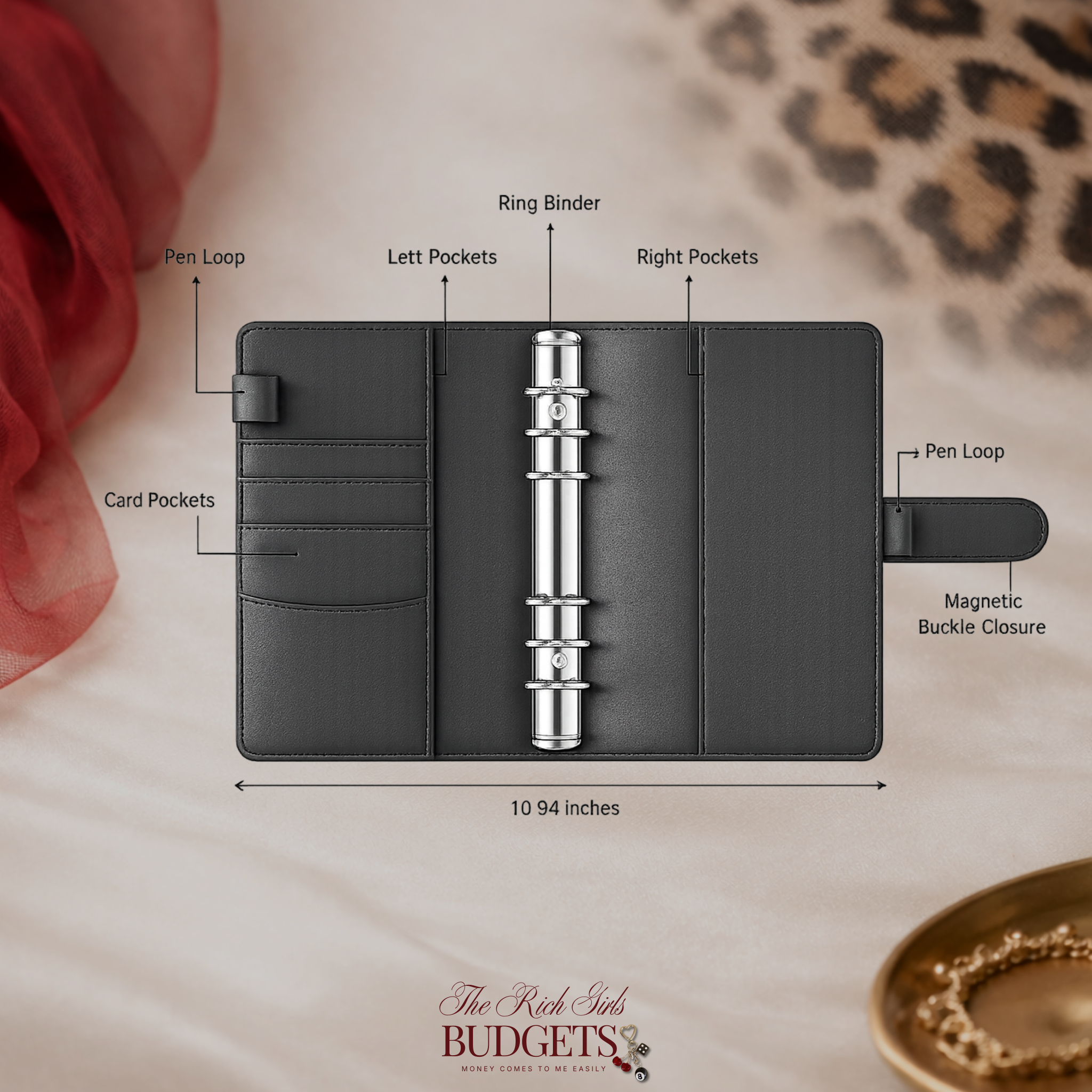 Black Beauty Luxury A6 Binder