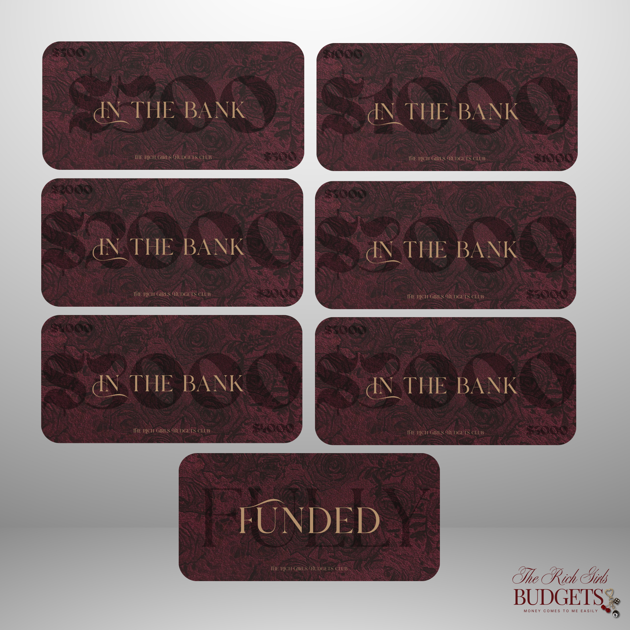 Rose Rich Luxury Savings Placeholder Set