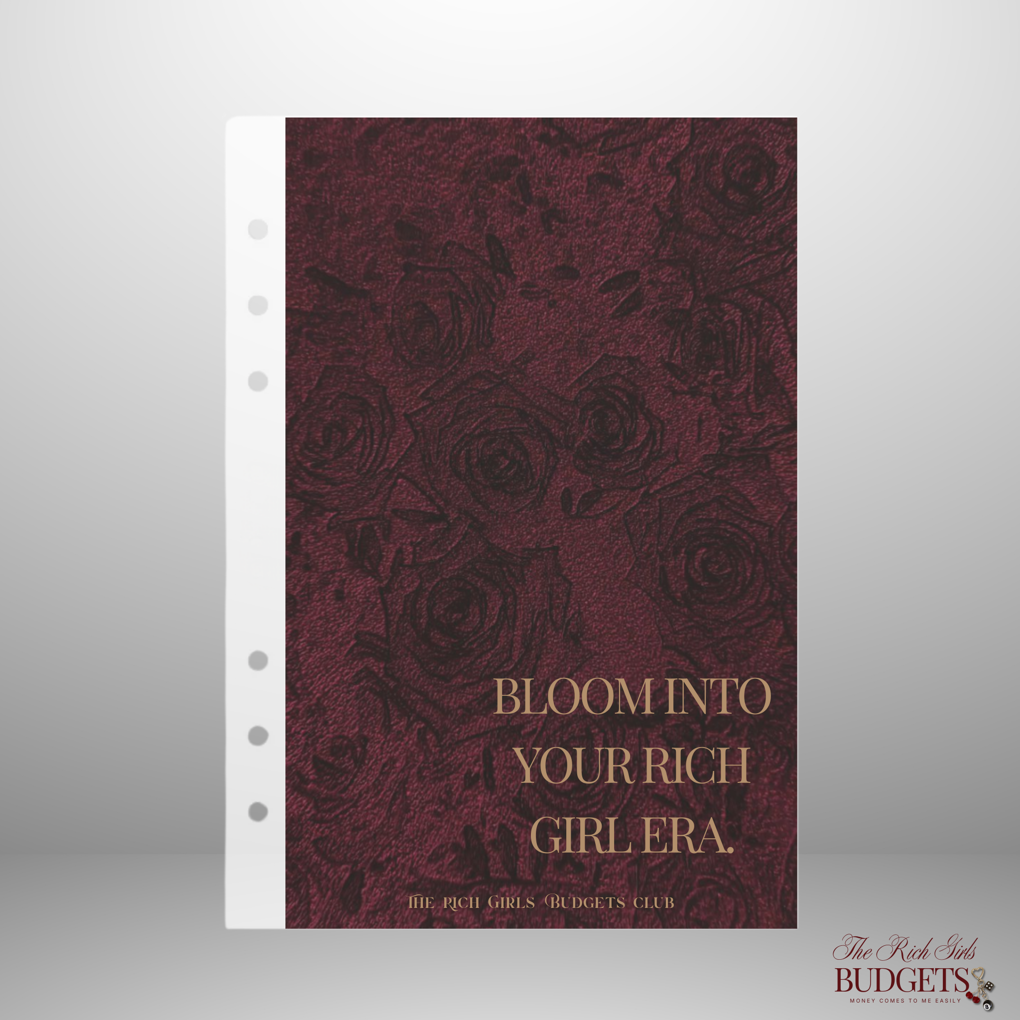Bloom Into Your Rich Girl Era A6 Dashboard Cover