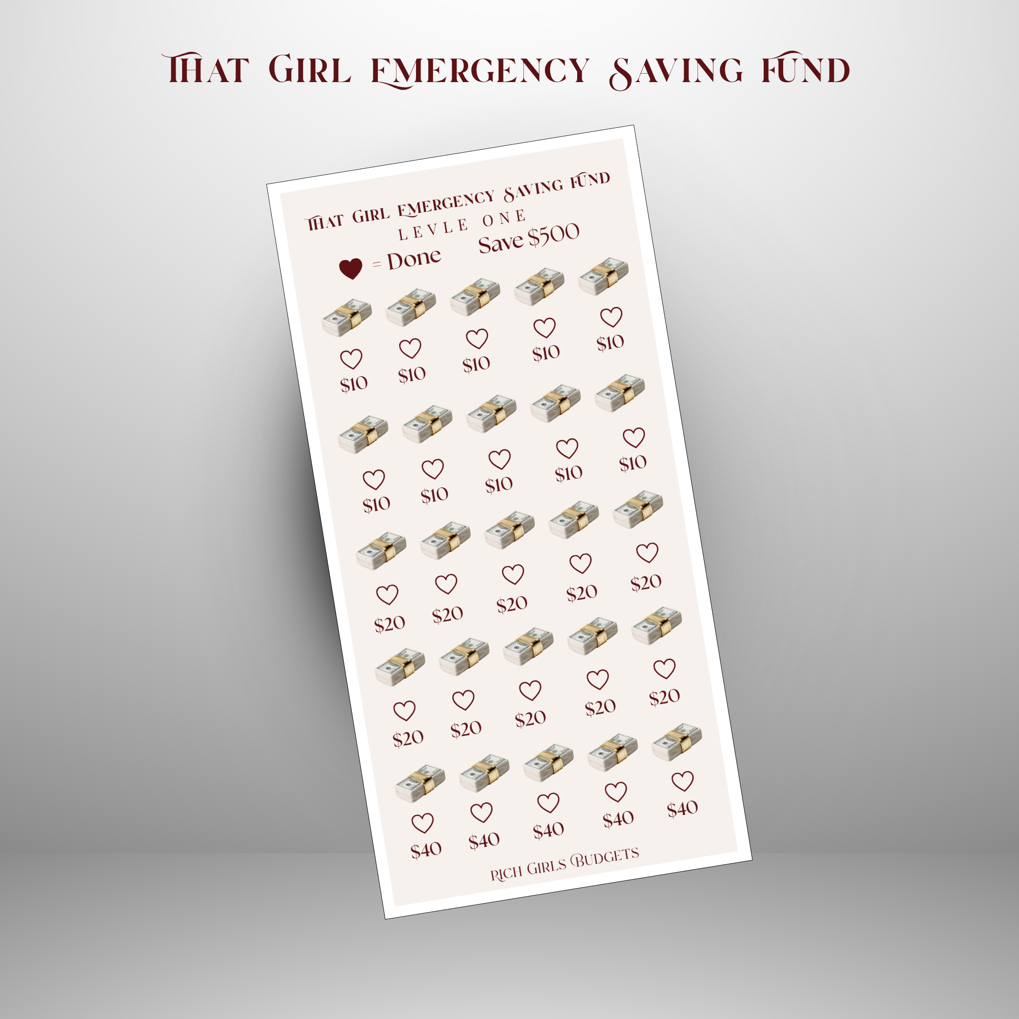 That Rich Girl Emergency Savings Challenge Level One