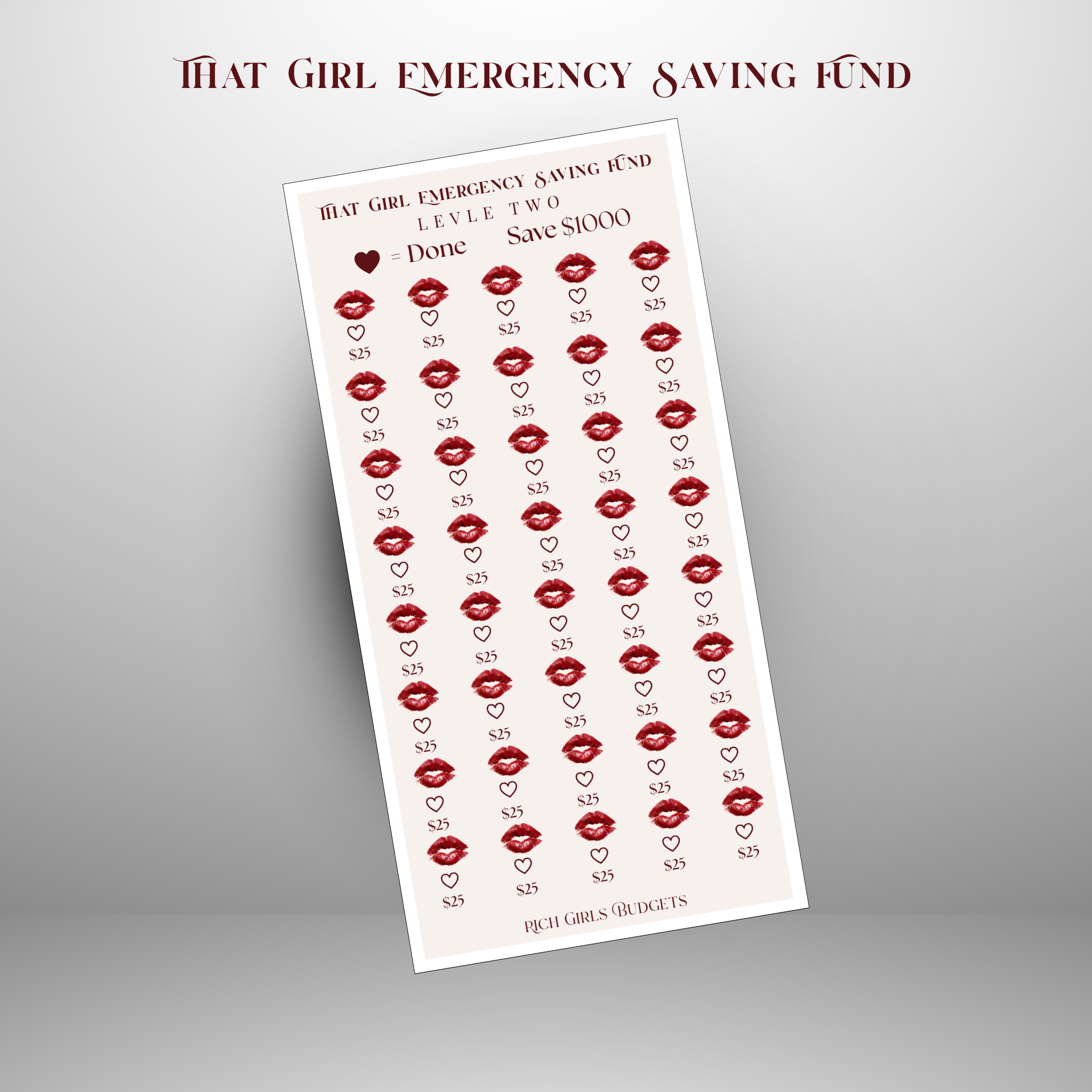 That Rich Girl Emergency Savings Challenge Level Two