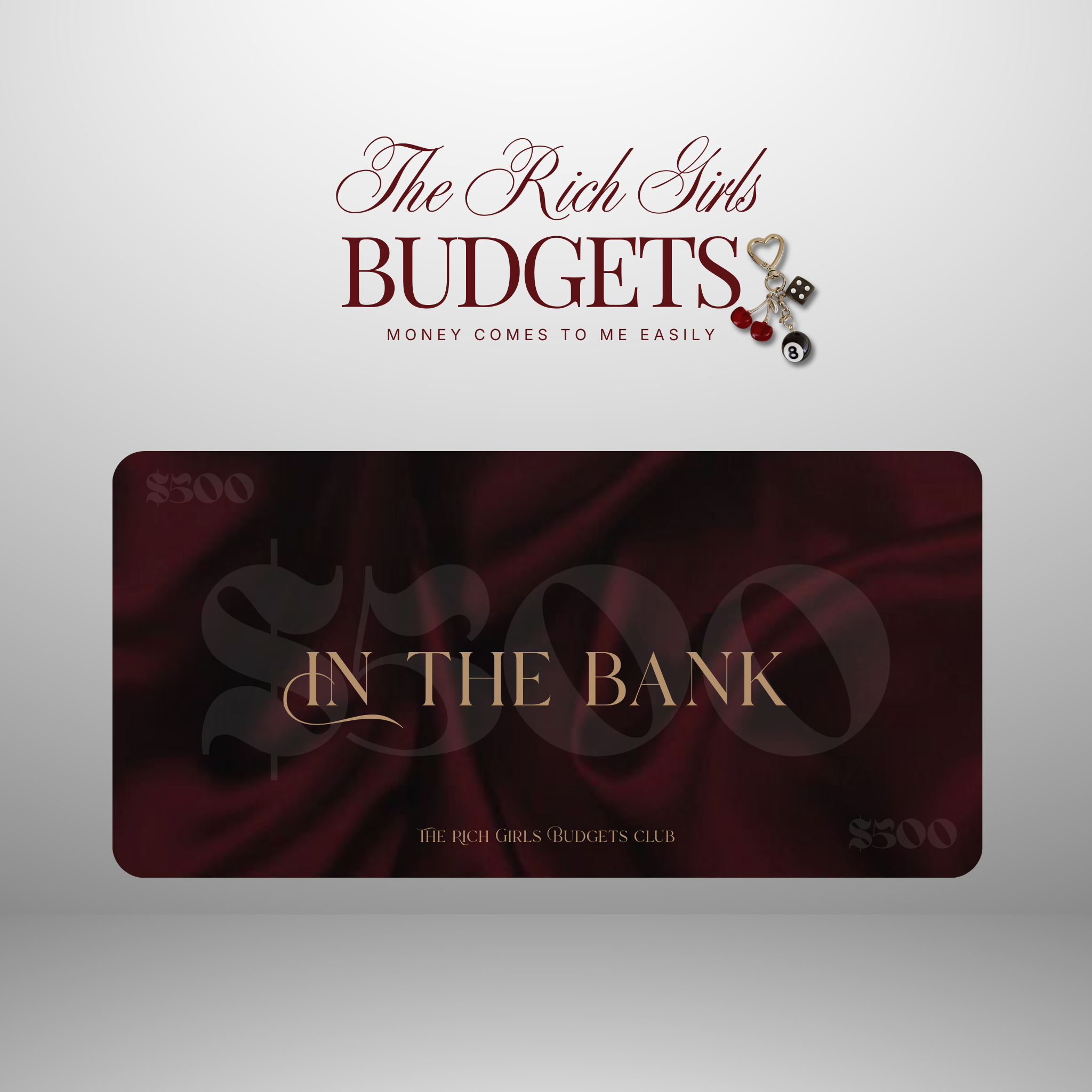 Velvet Money Luxury Savings Placeholder Set