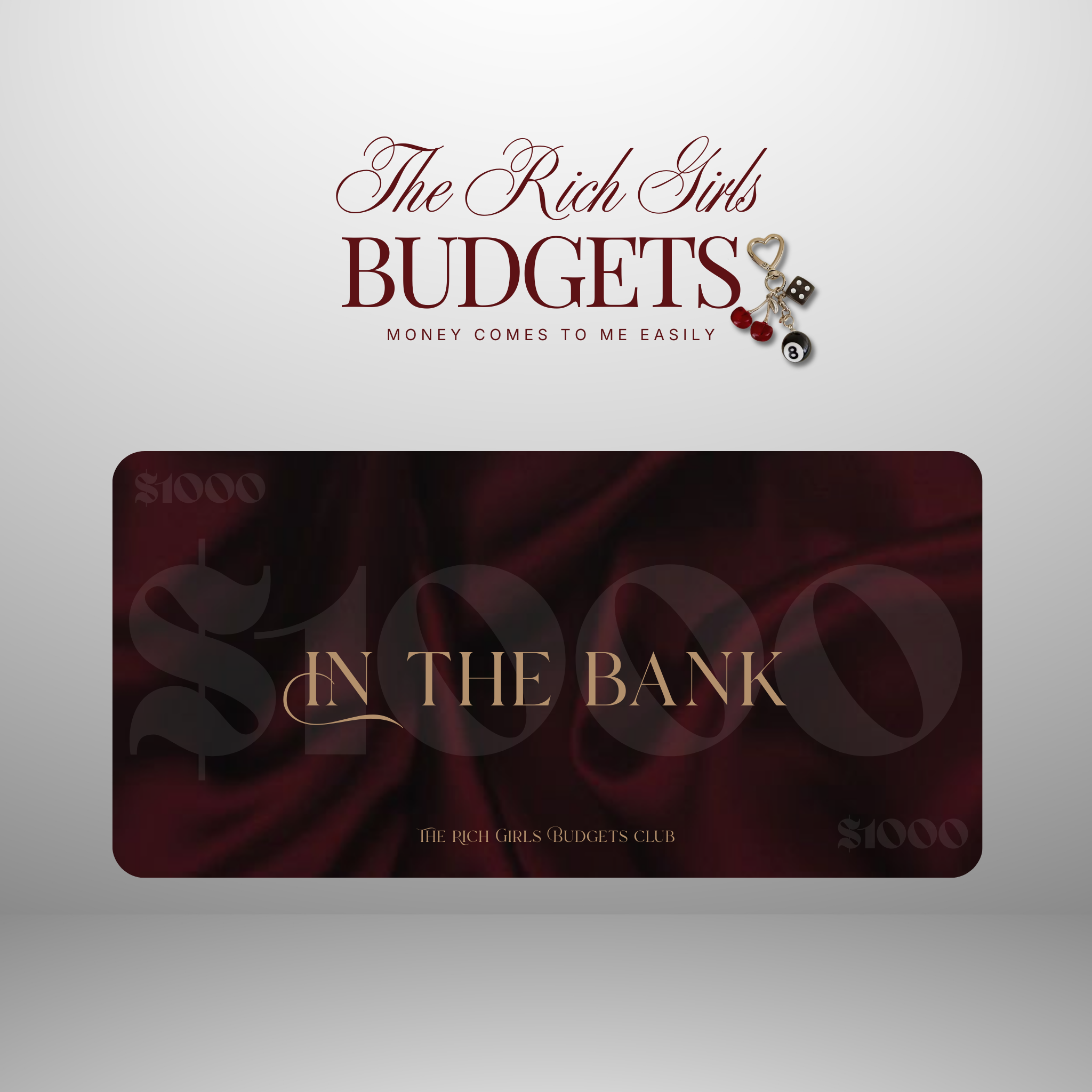 Velvet Money Luxury Savings Placeholder Set