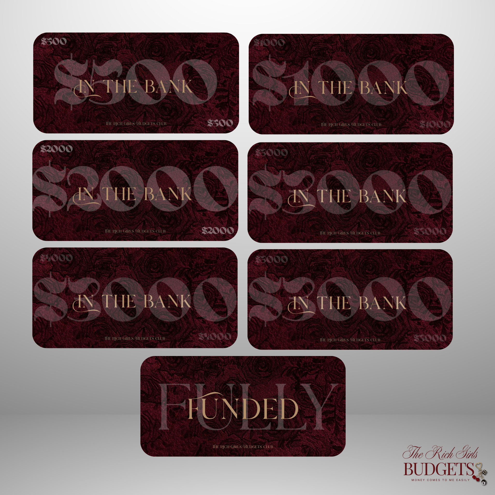 Rose Rich Luxury Savings Placeholder Set