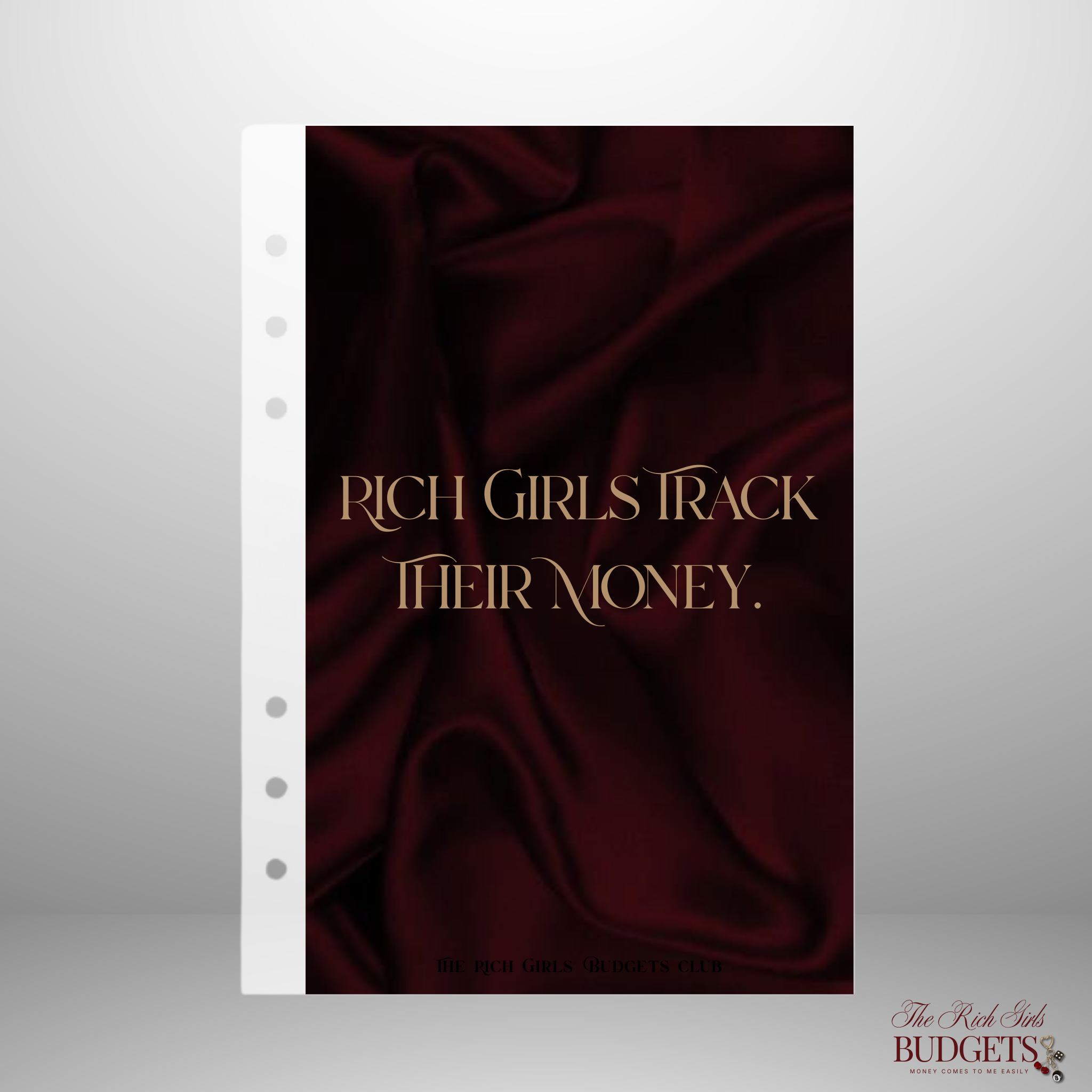 Rich Girls Track Their Money A6 Dashboard Cover