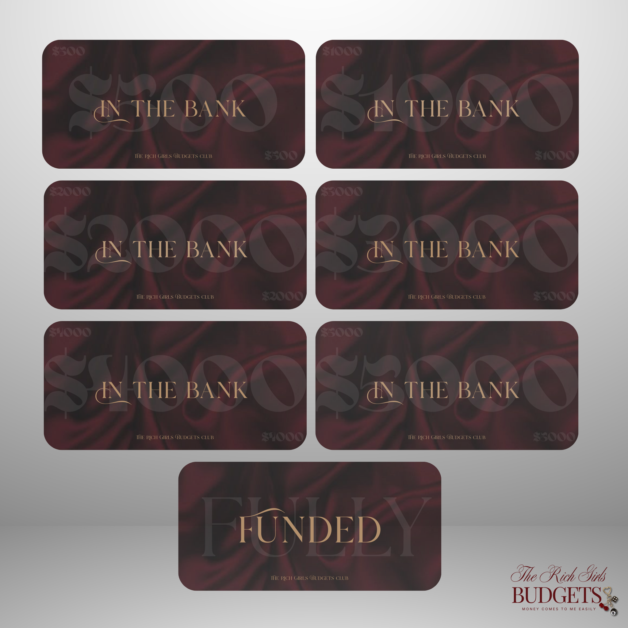Velvet Money Luxury Savings Placeholder Set